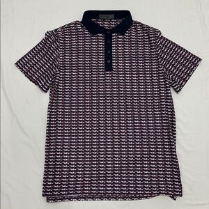 G/FORE Brick Stripe Tech Pique Golf Polo